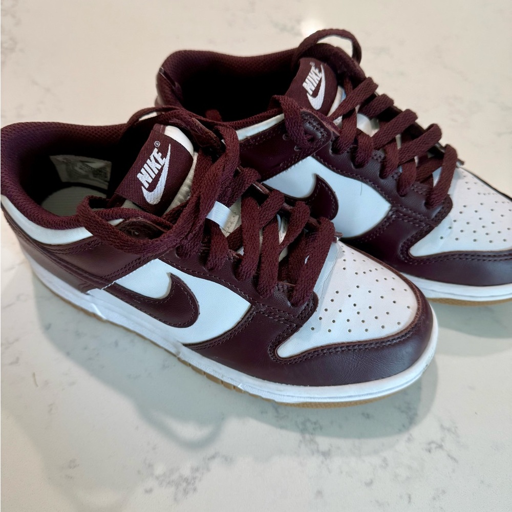 Nike Kids' Burgundy and White Sneakers